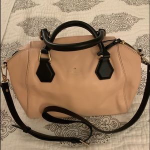 Kate spade blush and black satchel